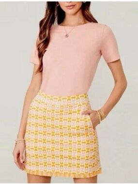 Spartina 449 Ollie Skort Pink and Orange with Fringe
